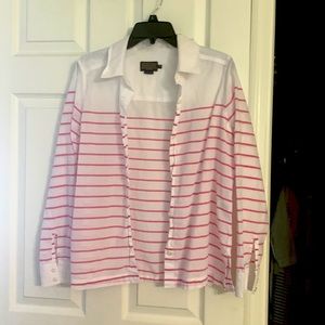 Pendleton pink & white blouse